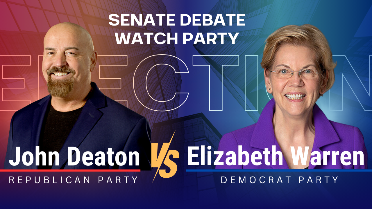 LIVE Watch Party: John Deaton vs. Elizabeth Warren Debate Showdown